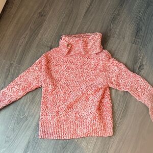 Banana Republic coral color Cowl Neck Sweater